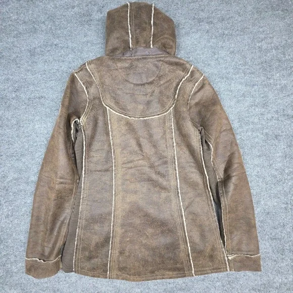KUHL Dani Sherpa Jacket Women's Medium Brown Zip Heavy Outdoors - Picture 3 of 16